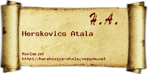 Herskovics Atala névjegykártya